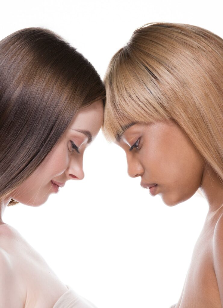 mujeres de piel blanca y oscura belleza etnica y cosmetica